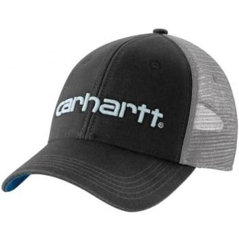 Carhartt Canvas Nätbaks Logokeps Svart/Dark Horizon Blue