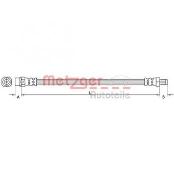 Bremsschlauch für BMW 5 E60 E61 von METZGER