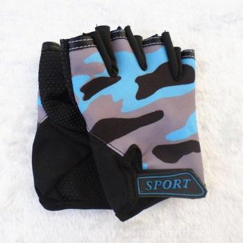 Kids' Half Finger Cycling Gloves - Padded for Climbing and Skating (7-9 Years)