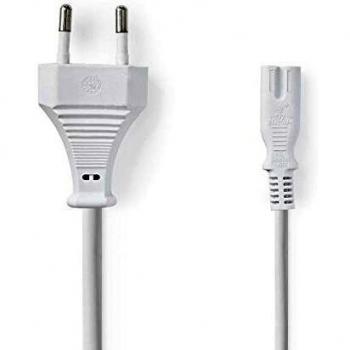 Power Cable | Euro Plug - IEC-320-C7 | 3.0 m | White