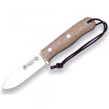 Cuchillo Trampero Joker CM113-P, mango de madera Nogal, hoja de 10 cm acero Sandvik 14c28n