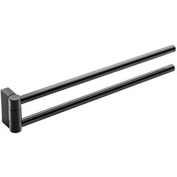 Black Glow 41cm Swivel Towel Rail – Wall Mount