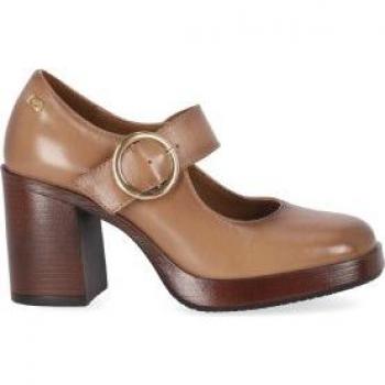 Merceditas Chika10 con Hebilla y Tacón de 5-8 cm, Color Beige
