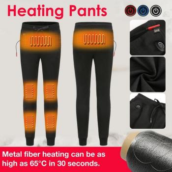 Pantalon chauffant USB élastique pour camping et randonnée