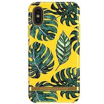 Coque renforcée avec motif tropical et détails dorés pour iPhone X/XS