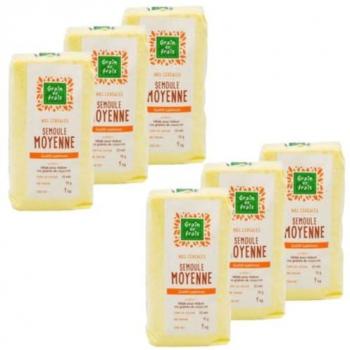 Lot 6x Semoule Moyenne – Récipient 6 kg