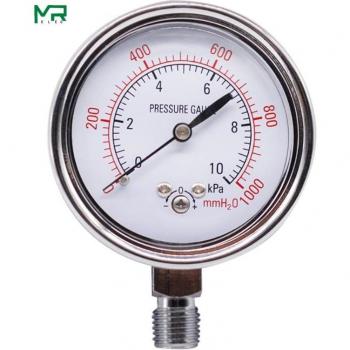 Compteur de pression YE60 10 kPa – manomètre diaphragmatique avec protection micro‑pression