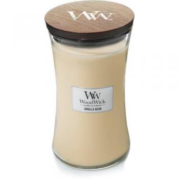 Woodwick Vanilla Bean scented candle with wooden wick (609.5 g)