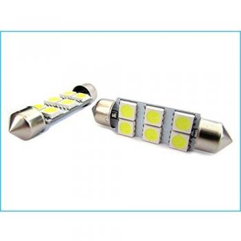 24V LED Torpedo Lamp T11 C5W 41mm 6 Smd 5050 Bianco Camion