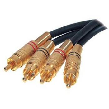 Shiverpeaks Audio-Cinchkabel 2x Metallstecker, 50cm