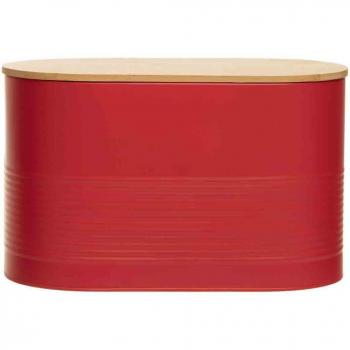 Stylish Bamboo-Lid Bread Bin