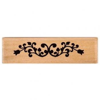 Floral Pattern Wooden Seal Stamp Strip - Lotus Rose for Diary Decoration
