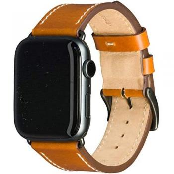 Dbramante1928 Copenhagen 44 mm Lederarmband für Apple Watch Series 4–SE – Braun, Grau
