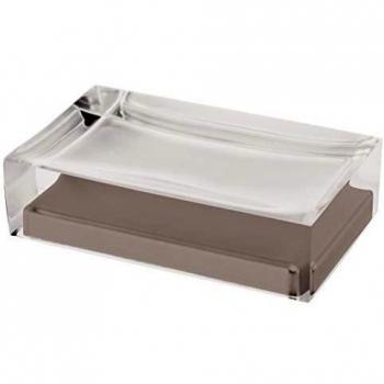 Portasapone da tavolo Gedy, modello Rainbow, colore Grigio Tortora
