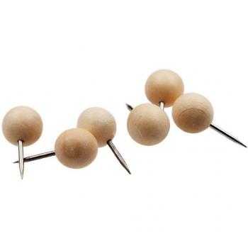 130pcs Wood Head Push Pins for Maps and Cork Boards