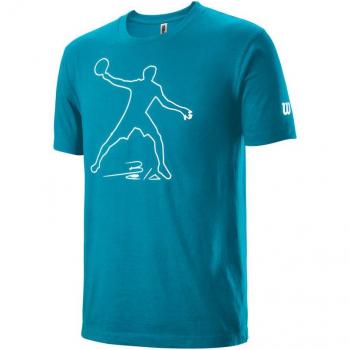T-shirt Sportif Wilson Bela pour Enfants - Bleu, Blanc