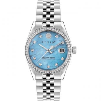 Philipp Plein Date Superlative Silver Watch Gray Female Size ONE SIZE