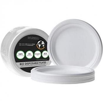 Earth’s Dreams Heavy Duty Disposable Plates for Party–Compostable