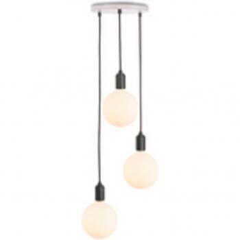 Lámpara Redonda Tala Triple Colgante E27 Opal