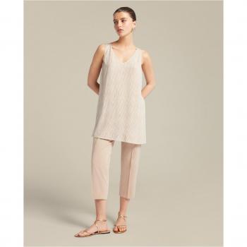 Pantalón Capri Recto de Algodón Elena Mirò