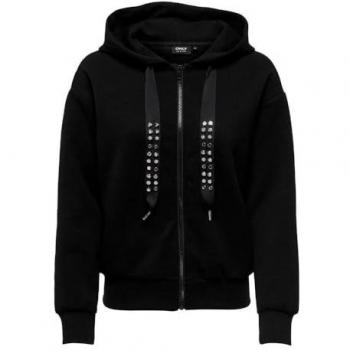 Sudadera Atemporal Onl Fancy con Cremallera - Color Negro