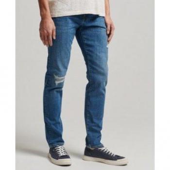 Stanton 30 Male Slim Jeans – Bright Blue Rip