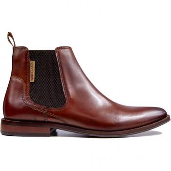 Base London Sikes Lederherren Stiefel – Braun