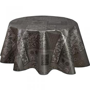 Nappe Calais en toile cirée – Diamètre 150 cm – Noir