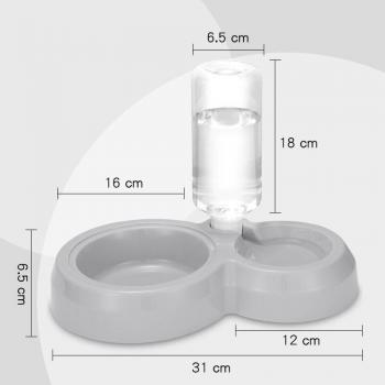 Mangeoire automatique pour chiens et chats avec bouteille d'eau