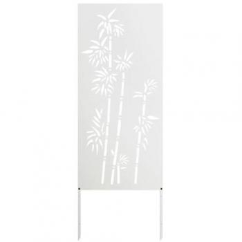 Écran de confidentialité floral blanc 50 x 140 cm