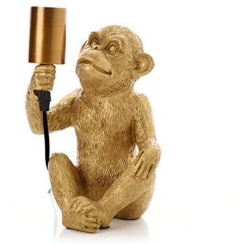 Gold‑Metallic Hestia Monkey LED Light 25 cm