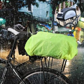 Wasserdichter Regenschutz mit Gummiband für Fahrradtaschen - Grün