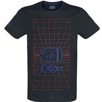 Super Mario Bullet Bill Black T-Shirt - Large - 100% Cotton Jersey