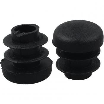 Capuchons en plastique noir pour tubes 14mm - 10 pièces