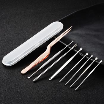 Cuillère pour enlever le cérumen avec boîte, nettoyage d'oreille