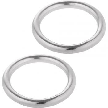 Ensemble de 2 fixations O-Ring en acier inoxydable poli