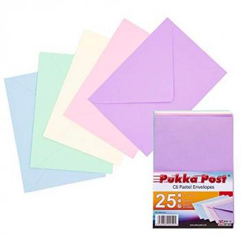 Pukka Pastel Gummed Envelopes C6 - 100GSM