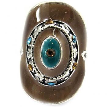 Les Trésors De Lily [G6171] - Bague Créateur 'Anamaya' marron