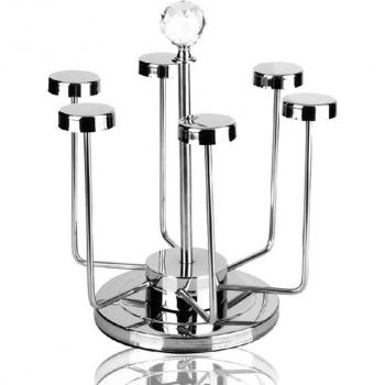 6-Cup Stainless Steel Mug Rack