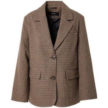 Vero Moda Blazer Dad Fit XXL – Manteau à carreaux marron