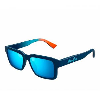 Maui Jim Matte Blue Rectangular Sunglasses