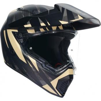 AGV AX-9 Steppa 06 Casque Noir Beige taille : L