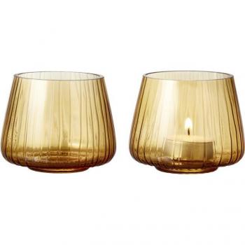 Bitz Photophore Kusintha 7,5 cm Lot de 2 Amber