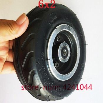 6X2 Air Wheel 6 Tire Alloy Hub 160mm Pneumatic Tyre Electric Scooter