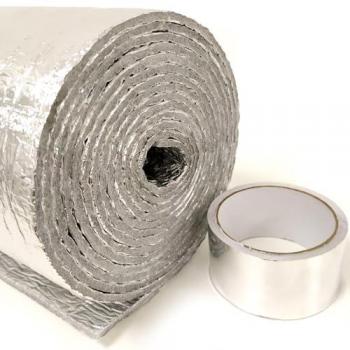 Aislante térmico 100% aluminio con espuma (20m x 1,20m) + cinta de aluminio (45m)