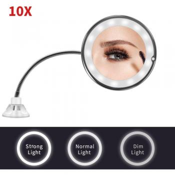 Lighted Vanity Mirror with 10X Magnification