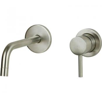Mitigeur mural acier brossé Paffoni Light – Bec 25 cm, LIG007ST70