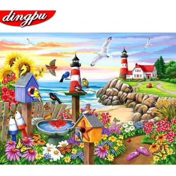 Coastal Bloom Canvas – 20×30 CM DIY Diamond Painting