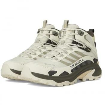 Bota de Montaña Merrell Moab Speed 2 GORE‑TEX para Hombre – 44.5 (Blanco/Beige/Verde Oliva)