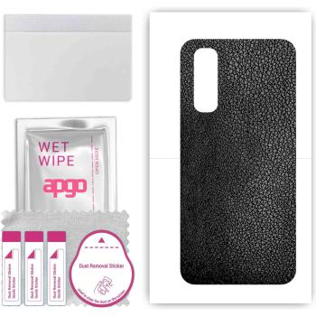 Realme Narzo 30 Protective Vinyl Wrap – APGO Black Leather Design